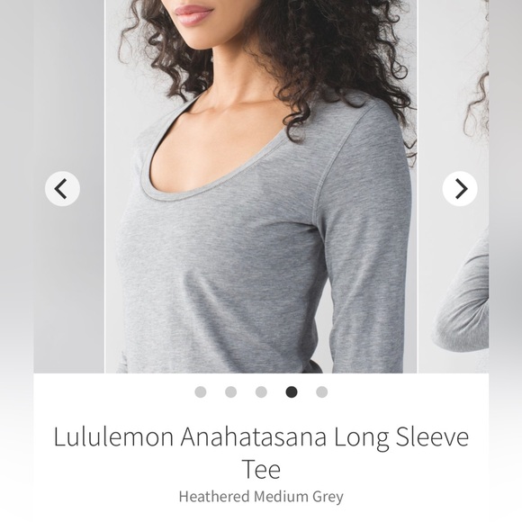 lululemon athletica Tops - Lululemon Anahatasana Long Sleeve Tee Heathered Medium Grey size 4